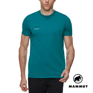 【Mammut 長毛象】Mountain T-Shirt Men Eiger 有機棉混紡機能短袖T恤 男款 深鴨青 #1017-06830
