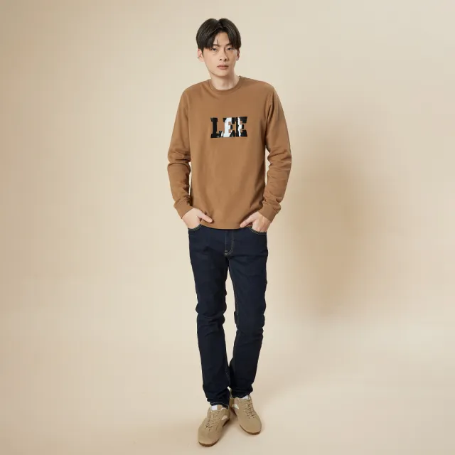 【Lee】男裝 長袖T恤 / 亮油大LOGO 共3色 標準版型(LB509004125 / LB509004348 / LB509004K11)