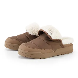 【CHOiCE】防潑水布雲柔絨毛保暖穆勒便鞋(棕色)