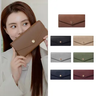 【THEODORA’S 希奧朵拉】交換禮物 品牌RFID防盜信封長夾(錢包 皮夾 新年開運 防刮)