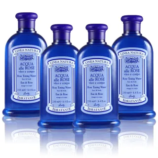 【義大利Rudy】保濕玫瑰純露化妝水250mlx4(總代理公司貨)