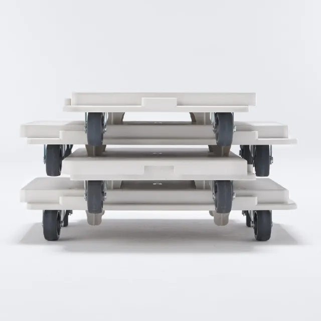 【MUJI 無印良品】縱橫皆可連接聚丙烯平台車 約寬27.5x深41x高7.5 cm
