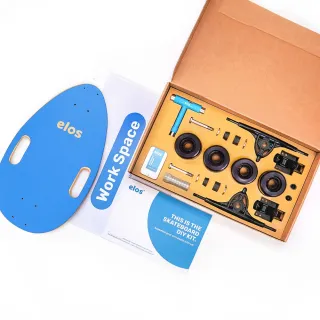 【Elos 都會滑板】毛怪藍DIY組(代步交通滑板 交通板 生日禮物 手作 兒童禮物)