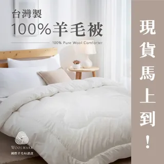 【Prawear 巴麗維亞】台灣製 100%澳洲純羊毛被2.4KG-雙人180*210公分(國際羊毛局認證/防蹣抗菌/暖冬被)