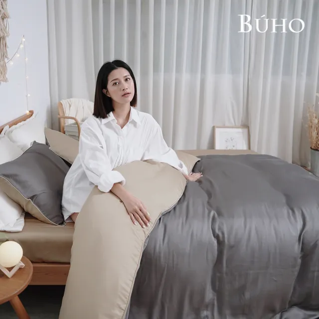 【BUHO 布歐】絲滑星鑽100支純天絲™6尺雙人加大床包被套四件組-台灣製(多款任選)