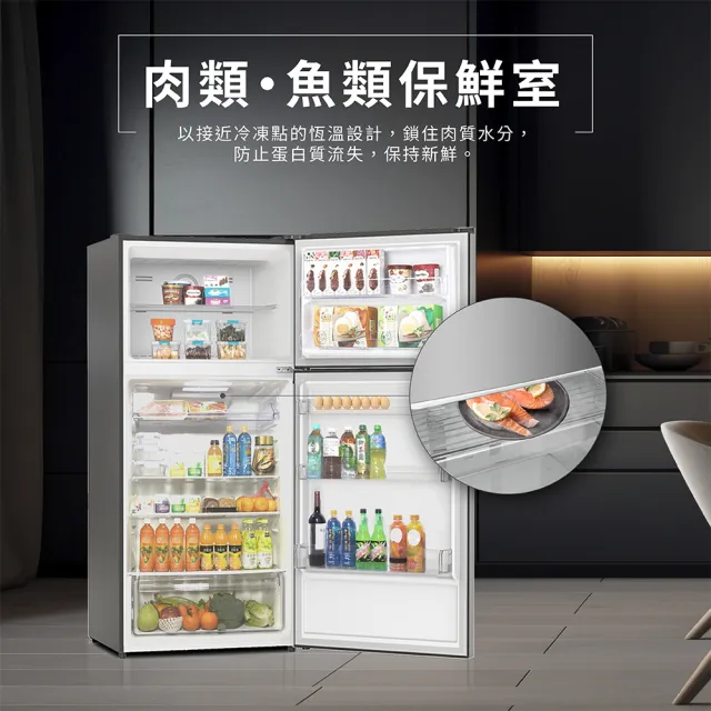【Kolin 歌林】58H快配★momo獨家★485公升一級變頻雙門電冰箱(KR-P248V06)