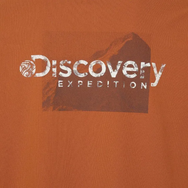 【Discovery Expedition】山峰印花長袖上衣 長袖T恤 機能上衣(DXRL2A054-ORL)