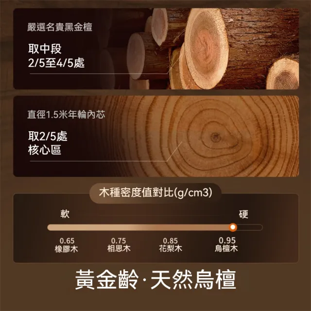 【Dagebeno荷生活】雙面可用實心加厚烏檀木砧板 可懸掛圓孔天然烏檀木方形切菜板(大號2入)