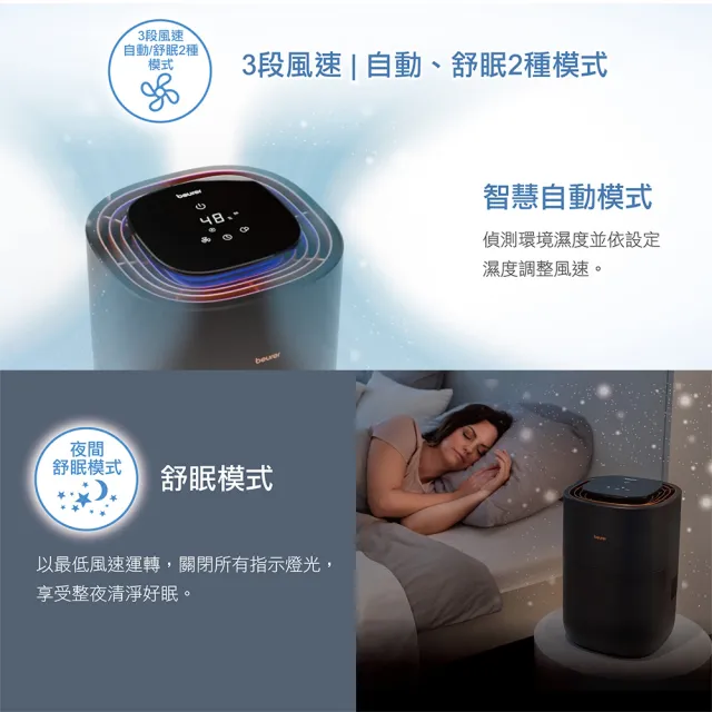 【beurer 德國博依】冷蒸發無霧智能加濕機 LB 300(冷蒸發技術 無霧加濕)