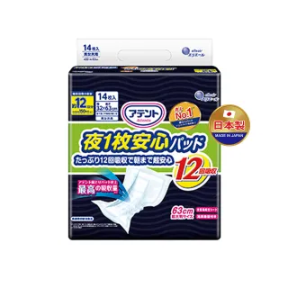 【日本大王】愛適多 夜間超安心尿片超特大量12回吸收(14片/包)