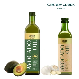 【壽滿趣】Cherry Creek頂級冷壓初榨酪梨油-2件組(原味375ml＋蒜香250ml)