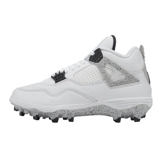【NIKE 耐吉】足球鞋 Jordan 4 Retro TD 男鞋 白水泥 膠釘 美式足球 棒壘球(HQ0207-106)