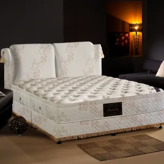 【LooCa】法式皇妃乳膠獨立筒床墊(雙人5尺-送石墨烯枕套x2+保潔墊)