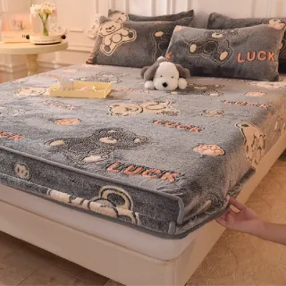 【Sleep Club】細膩包邊雪花絨床包 單人/雙人/加大任選(7色任選 床包 床罩 床單 床套)