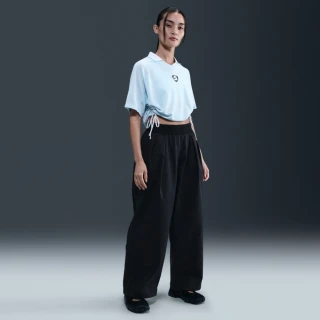 【NIKE 耐吉】長褲 女 AS W NSW ELSTC WB TROUSER 運動褲 休閒褲 寬鬆 黑(HV2079010)