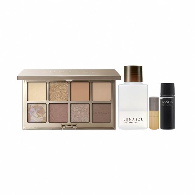 【Kanebo 佳麗寶】LUNASOL 晶巧霓光眼彩盤 14g #EX03*(金炫特藏版_加贈卸妝粉底3件組)