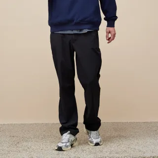 【JEEP】男裝 鬆緊腰頭防潑水口袋長褲(黑色)