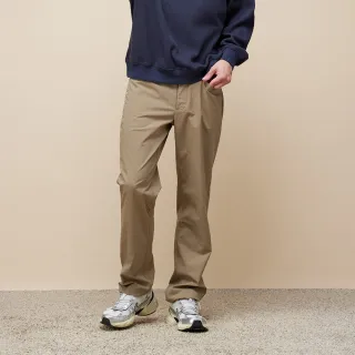 【JEEP】男裝 鬆緊腰頭防潑水口袋長褲(卡其色)