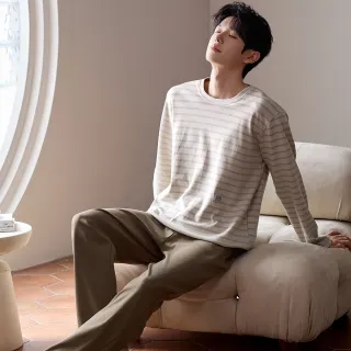 【藍尼居家】★長袖居家男睡衣休閒服(男睡衣/家居服/兩件式睡衣)