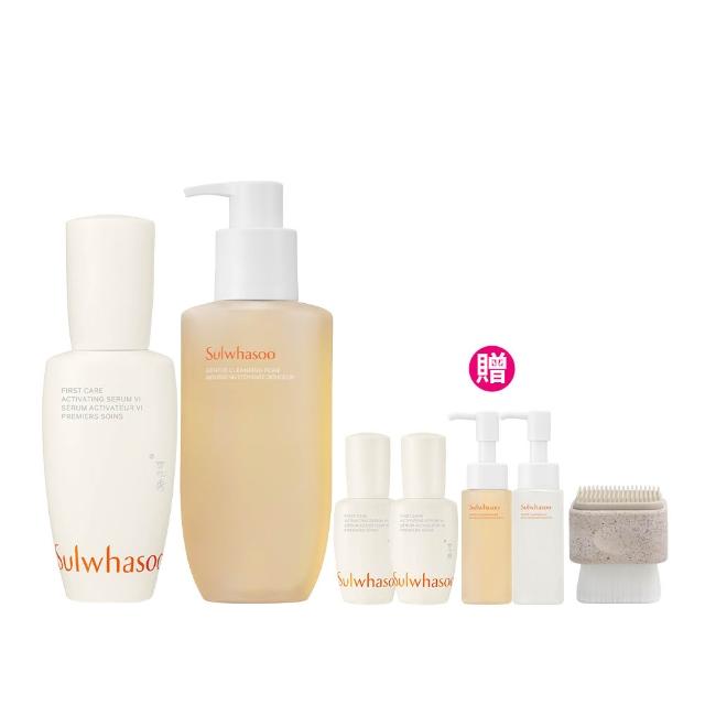 【雪花秀】官方直營 潤燥潔顏保養明星組(Sulwhasoo 潤燥精華60ml+淨透保濕潔顏泡沫200ml)