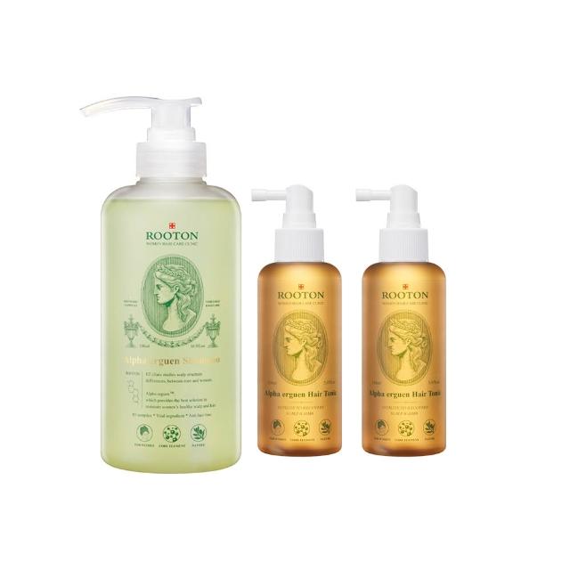 【ROOTON 官方直營】甦活植萃頭皮養髮組-洗髮精500ml+養髮液髮根噴霧150mlx2入 強健髮根/深度清潔