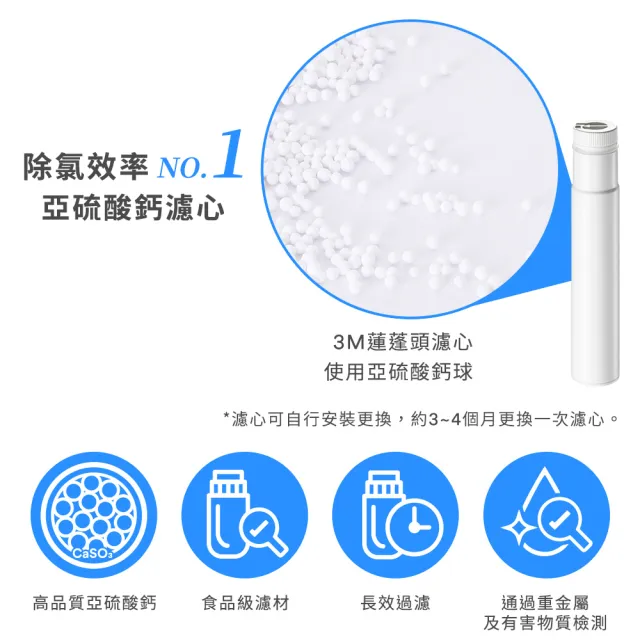 【3M】3M ShowerCare SF500除氯蓮蓬頭(加大花灑面積/加壓出水孔/兩段出水模式/省水)