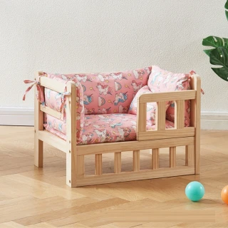 【思凱琪】狗窩 狗狗床 實木寵物床 寵物窩 四季通用大小型犬可拆洗離地貓窩貓咪床(實木 透氣 承重14公斤)