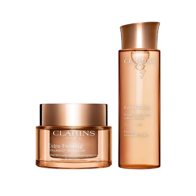 【CLARINS 克蘭詩】緊緻澎彈加倍組(煥顏緊緻膠原日霜50ml+煥顏緊緻彈力精華水200ml)