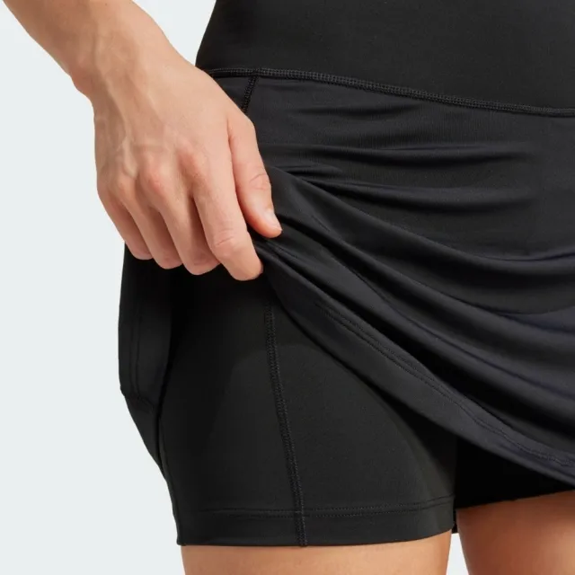 【adidas 愛迪達】愛迪達 Optime Skort 女 運動褲裙 吸濕排汗 黑 亞版(JG6172)