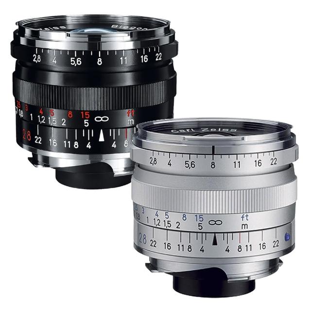 ZEISS 蔡司 Biogon T* 2.8/28 ZM 鏡頭為 Leica M 相機設計的經典廣角定焦鏡頭,焦距 28mm、光圈 f/2.8 至 f/22,提供 75° 對角視角與優異成像品質。採用 8 片 6 組鏡片結構、手動對焦系統、恆定光圈,重量僅約 230g,適合街拍與風景攝影。濾鏡尺寸與放大倍率未指定,支援銀色與黑色款式,享有 24 個月保固。公司貨正品,規格更新恕不另行通知,詳情請參考官方網站。 ZEISS蔡司 Biogon T* 2.8/28 ZM