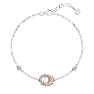 【Emperor Diamond 京華鑽石】鑽石手鍊 18K金 天然鑽石 共0.10克拉 擁愛(輕珠寶)