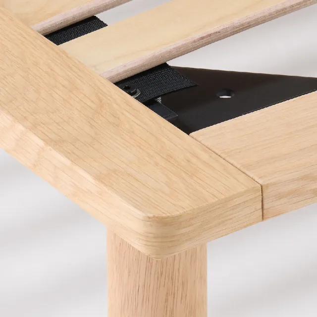 【MUJI 無印良品】橡木組合床台+床頭板/D/木製腳/20cm(大型家具配送)