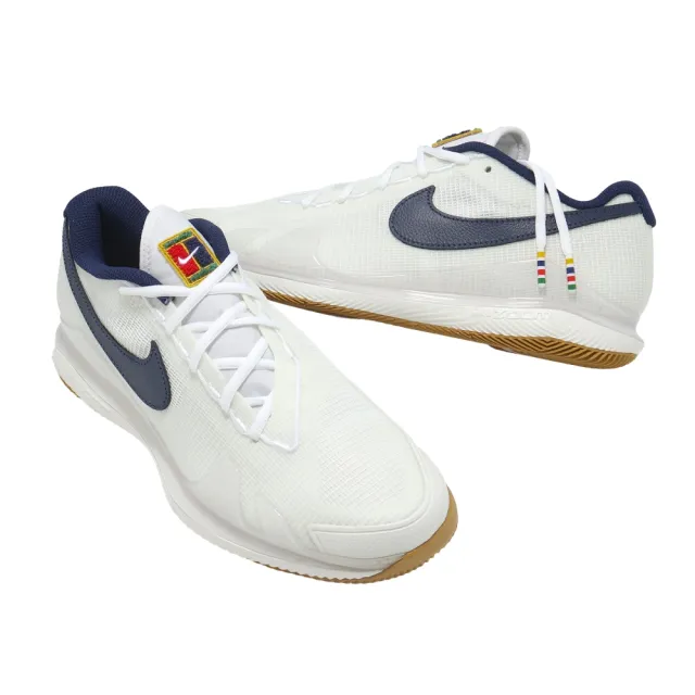 NIKE 耐吉】網球鞋Zoom Vapor Pro HC 男鞋白藍膠底氣墊緩震硬地匹克球