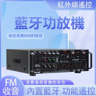 【LEZUN 樂尊】326數字功放機200W*200W功率家用擴大機(藍芽 麥克風 擴大器 功放機)