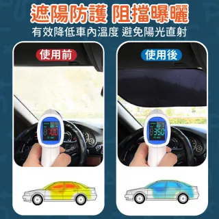 【Finger Pop 指選好物】汽車靜電遮陽貼2入組(一組兩片/車用遮陽板/隔熱貼/防曬/避光)