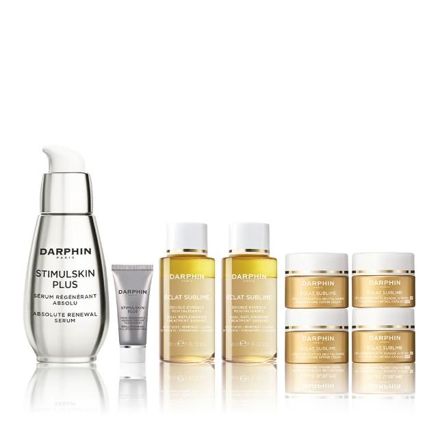 【DARPHIN 朵法】深海精華煥亮修護組(深海翡翠魚子濃縮精華30ml+眼唇霜3ml+修護乳霜5mlx2+A醇膠囊7顆x2)