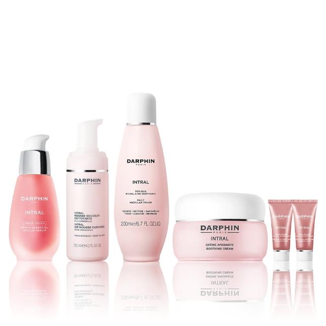 【DARPHIN 朵法】粉刺肌退紅救星組(全效舒緩精華30ml+全效舒緩淨膚水200ml+全效舒緩潔面慕絲125ml)