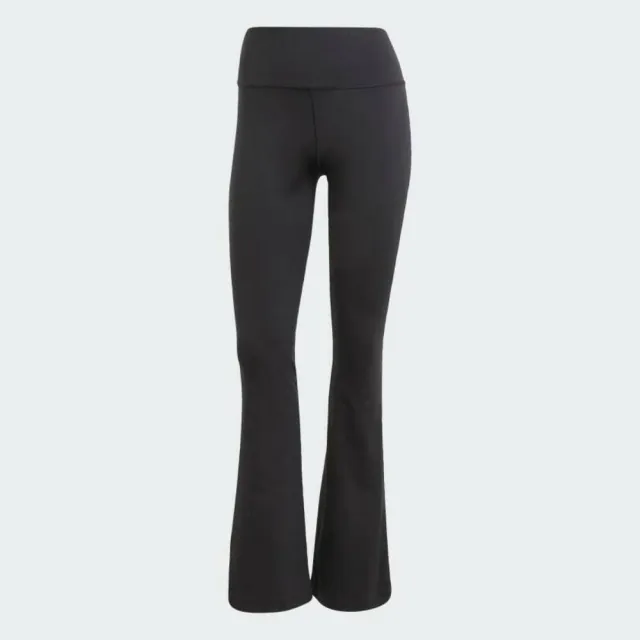 【adidas 愛迪達】愛迪達 All Me Flare L 女 緊身長褲 喇叭褲 瑜伽 排汗 涼感 黑 亞版(JW7588)