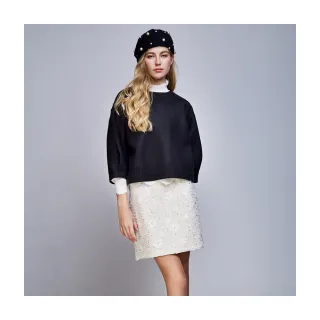 【Le Polka】高質感羊毛花呢短裙-女