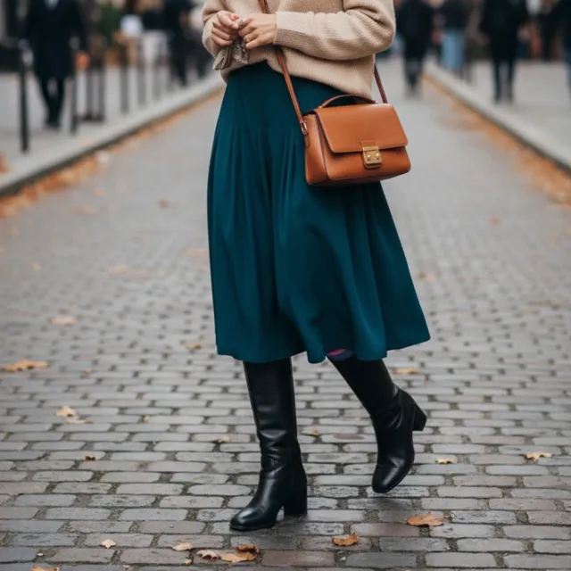 【ICHE 衣哲】Cop.Copine 法國原裝進口不規則剪裁半長圓裙-2色