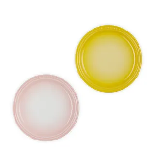 【Le Creuset】瓷器圓盤19cm(貝殼粉/閃亮黃 2色選1)