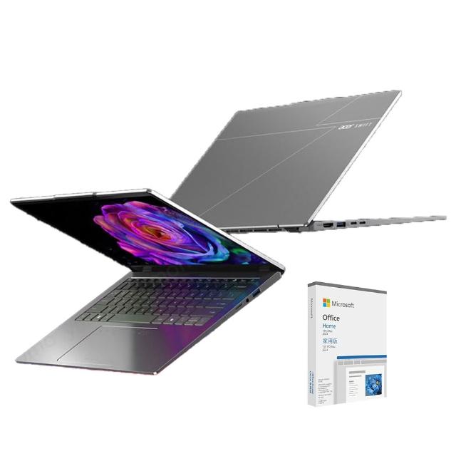 【Acer 宏碁】Office2024★14吋Ultra 7輕薄效能OLED AI筆電(SFG14-74-72ZW/Ultra 7-255H/32G/512G SSD/W11)
