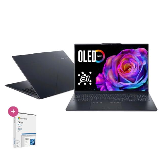 【Acer 宏碁】Office2024★16吋Ultra 7輕薄AI筆電(Swift Go/SFG16-73-71S0/Ultra 7-255H/32G/512G/W11/OLED