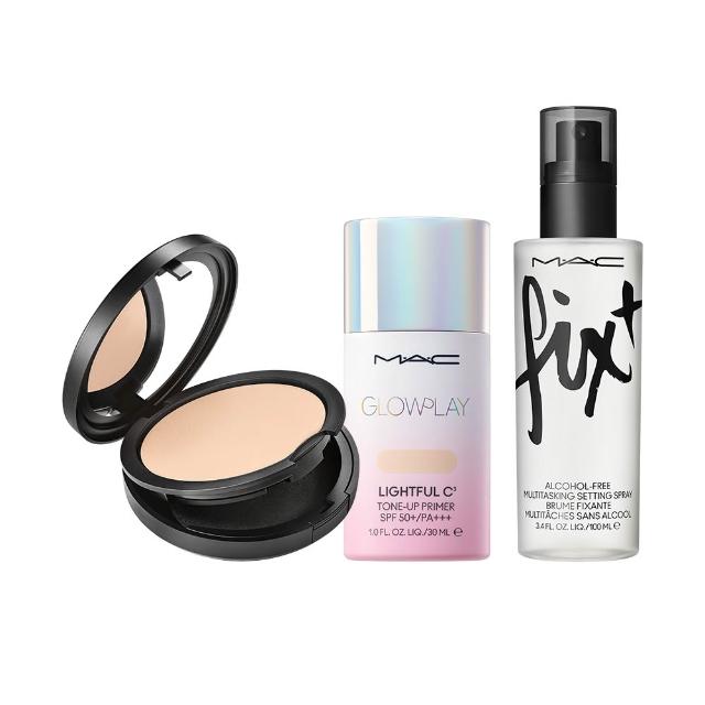 【M.A.C】完美奶霜持妝組(超持妝柔焦輕粉餅 12g＋超漾光高防曬妝前乳_雙11限定)