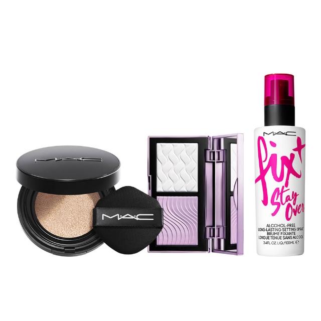 【M.A.C】持妝霧絲絨氣墊濾鏡組(口袋雙色濾鏡蜜粉餅+超持妝霧絲絨氣墊粉餅SPF 50_雙11限定)