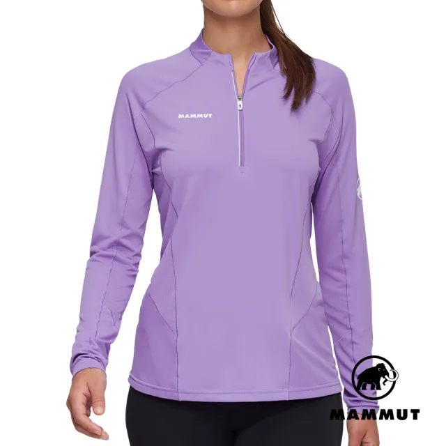 【Mammut 長毛象】Aenergy FL Half Zip LS 輕量抗菌半拉長袖排汗衣 薰衣草紫 女款 #1016-01340
