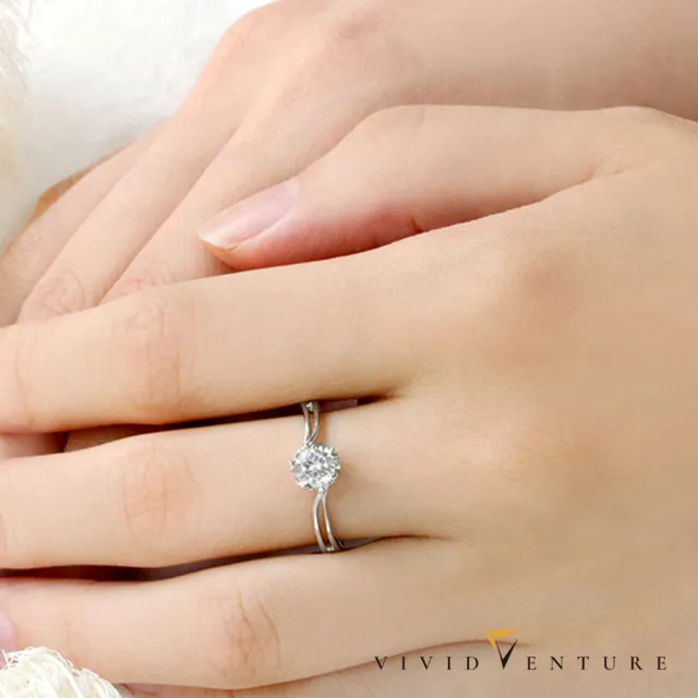 【Vividventure 亞帝芬奇】鉑金 GIA 50分 FSI2 3VG 八心八箭 天然鑽石 真鑽 戒指 奔向愛