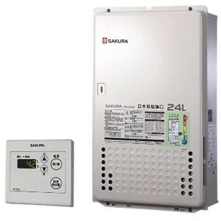 【SAKURA 櫻花】日本進口智能恆溫熱水器 24L(SH-2480  NG1/LPG 原廠保固原廠安裝服務)