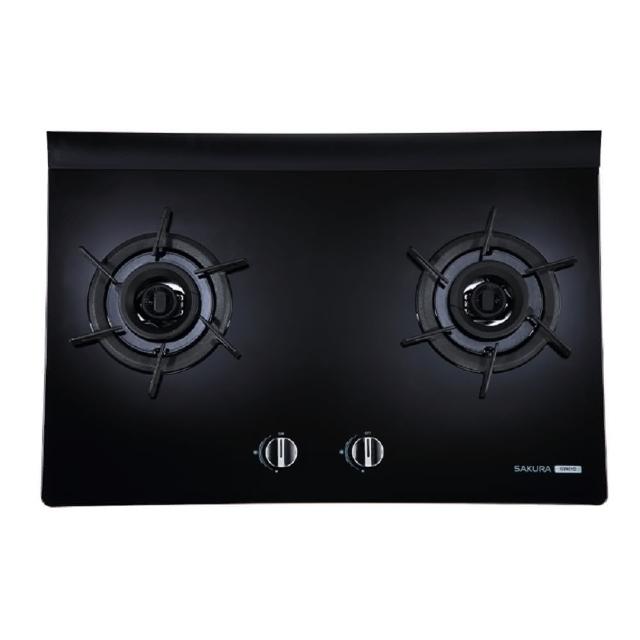 【SAKURA 櫻花】雙炫火旋風爐架二口黑色強化玻璃檯面爐(G2921G 原廠保固安裝服務)