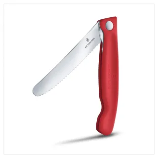 【VICTORINOX 瑞士維氏】Swiss Classic 折疊式蕃茄刀(鋸齒11cm)